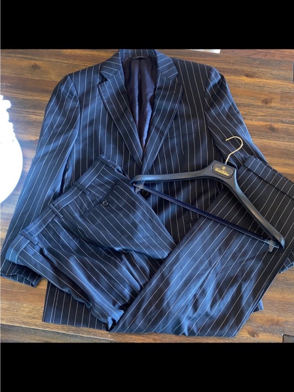 Brooks Brothers Men's Navy Pinstripe Suit 40R - 34W
